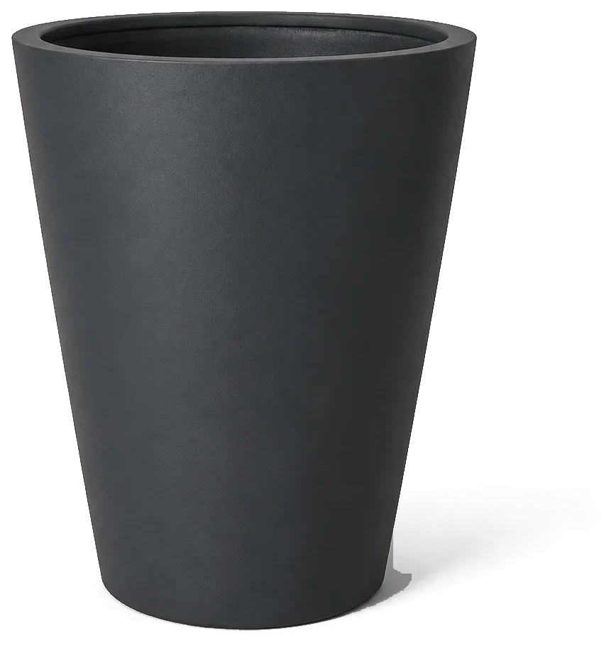 Dikili fiberglas saksı; çıplak ürün katalog temsili